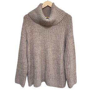 Maeve Anthropologie Chunky Cowl‎ Neck Sweater Womens M Blush Oversized Slouchy
